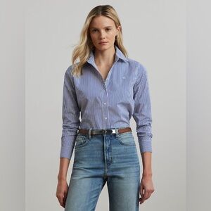Lauren Ralph Lauren Striped Easy Care Cotton Shirt | New without Tags